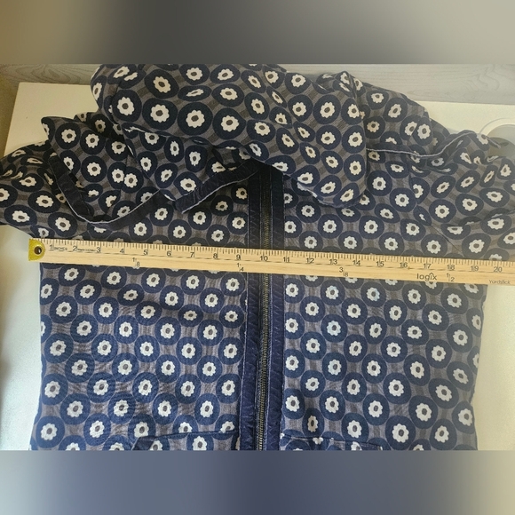 Boden- Women's SZ 10 Navy and White Polka Dot Hoodie - Picture 4 of 9